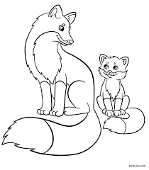 Le renard est un animal qui ressemble physiquement à un chien ou un loup. Coloriage Un Renard Et Son Renardeau Turbulus Jeux Pour Enfants