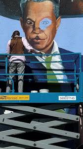 Mural Artist Patrick Henry Johnson Honors Paul R. Williams