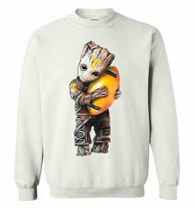 Baby Groot Hug Teague Lions Sweatshirt In 2020 Lion Sweatshirt Sweatshirts Baby Groot