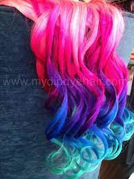 Hanne 3 tone ombre color long curly wig black to blue to purple hair heat resistant synthetic hair wig high density full wigs for women (1b/blue/purple) 4.0 out of 5 stars. Ombre Hair Extensions Black Hair With Vibrant Pink Purple And Blue Ombre Hair Black Hair Extensions Ombre Hair Extensions