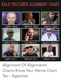 Bald Youtuber Alignment Chart Chaotic Good Neutral Good