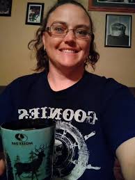 Coffee with my toddler using dad's cup