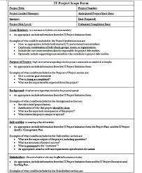 Project Scope Template Printable In 2020 Template Printable Business Template Templates