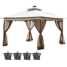 Shop bed bath & beyond for anchor kits, canopies & gazebos and enjoy a breath of fresh air. Gazebo Canopy 12 X12 Pop Up Tent Mesh Mosquito Net Patio Steel Fabric Outdoor 8079601931909 Ebay