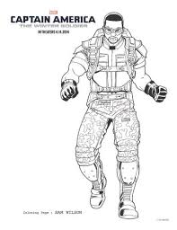 Captain America The Winter Soldier Sam Wilson Coloring Page Captain America Coloring Pages Marvel Coloring Avengers Coloring Pages