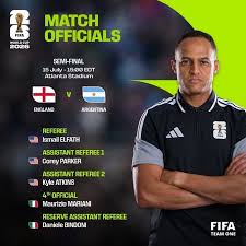Argentina vs. Inglaterra: qui�n es Ismail Elfath, el �rbitro designado para la semifinal del Mundial 2026