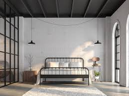 We love the bold and creative furniture in the bedroom such as the bed without a platform and creative log used as a night stand. Industrial Bedroom Stock Illustrations 1 606 Industrial Bedroom Stock Illustrations Vectors Clipart Dreamstime