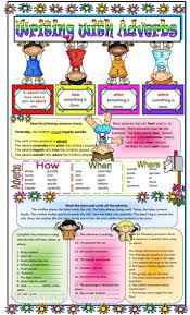 Adverbs Of Time Place And Manner Worksheets Adverbs Teaching English Grammar Teaching English