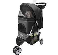 Pet Strollers for Small Medium Dogs & Cats, 3-Wheel Dog Stroller Folding  Flexible Easy to Carry for Jogger Jogging Walking Travel with Sun Shade Cup  ...