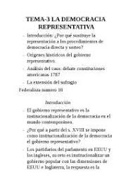 Primero, democracia significa que el poder primario está en cabeza del pueblo, o viene del pueblo. Teoria Y Practica De La Democracia La Democracia Representativa Ejercicios De Ciencia De La Administracion Docsity