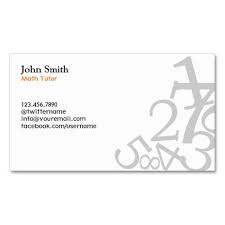 Substitute teacher business card ideas. Math Tutor Simple Numbers Teacher Plain Business Card Zazzle Com In 2021 Teacher Business Cards Math Tutor Tutor