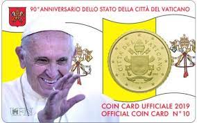 50 cent, cardboard, vatican 50 cent, vatican coincard. Vatikan Coincard 50 Cent 2019 Nr 10 Vatikan Lander Eurocoinhouse