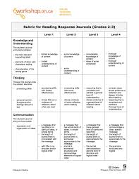 Rubric For Reading Response Journals Reading Response Journals Reading Comprehension Strategies Reading Response