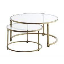 set de 2 tables basses rondes gigognes verre bijzettafeltjes ronde bijzettafeltjes antieke salontafels