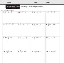 👉in this video i will work through 22 different examples of solving two step equations using a worksheet i created for my students. 2 Step Equations Worksheet 8th Grade Tessshebaylo