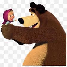 The image is transparent png format with a resolution of 3000x2000 pixels, suitable for design use and personal projects. Free Masha And The Bear Png Images Masha And The Bear Transparent Background Download Pinpng