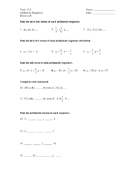 This sequence has a difference of 3 between each number. 34 Arithmetic And Geometric Sequences Worksheet Worksheet Resource Plans