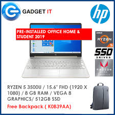 4 gb ddr4 ram with 1 tb hdd 5400 rpm. Hp 15s Eq0149au 15s Eq0150au Laptop Ryzen 5 3500u 8gb 512gb Ssd 15 6 Fhd Vega Graphics Win10 Free Backpack Opi Shopee Malaysia