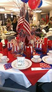 Patriotic Table With Images 4th Of July Decorations 4th Of July