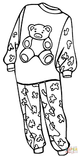 Some nights just make you want to kick back and relax. Pajamas Coloring Page Coloring Home