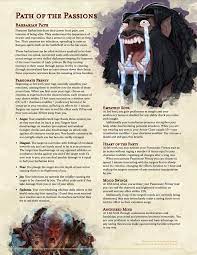 Fast movement, illiteracy, rage 1/day. Path Of The Passions Your Rage Becomes A Passionate Frenzy Of Joy Despair Fear Or Disgust D D Dungeons And Dragons Dungeons And Dragons Rules Barbarian Dnd