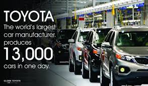 didyouknow toyota the world s largest car manufacturer produces 13 000 cars in one day toyota toyota dealership car manufacturers
