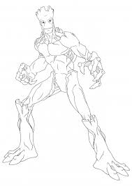 Guardians of the galaxy rocket coloring page with images. Groot Coloring Pages Guardians Of The Galaxy Coloring Pages Colorings Cc