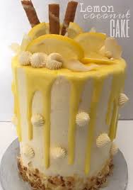 Lemon Coconut Drip Cake Cake Drip Cakes Lemon Coconut