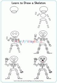Awesome skeleton drawing coloring page to color, print and download for free along with bunch of favorite skeleton coloring page for kids. Learn To Draw A Skeleton