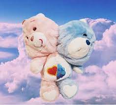 Ooak Siamese Conjoined Twins Two Headed Care Bears Teddy Bear Plush Doll Custom Pastel Goth Grumpy Love A Lot Pink Blue Teddy Bear Plush Teddy Bear Care Bears Plush