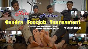 Str8crushfeet – 4 Str8 Guys Fight In Footjob Tournament – Goldogs