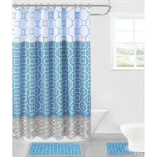 A wide variety of walmart bathroom sets options are available to you, such as material, feature, and style. Diamond Turquoise 15 Piece Hotel Bathroom Sets 2 Non Slip Bath Mats Rugs Fabric Shower Curtain 12 Hooks Walmart Com Walmart Com