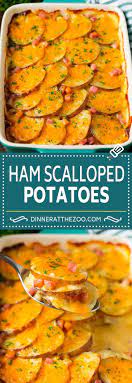 This Scalloped Potatoes And Ham Recipe Is A Layered Casserole Of Thinly Sliced Potatoes In Cheese Sauc Scalloped Potatoes And Ham Scalloped Potatoes Ham Dinner