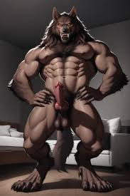 Thick Body Hair And Fur Sprouting From Chest And Abdominal Muscles, Bottom  Up, Werewolf Body Focus
