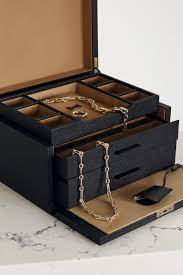 SMYTHSON Panama textured-leather jewelry box | NET-A-PORTER