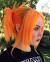 Fluorescent Orange Neon Orange Hair