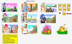 This page does not work well in portrait mode on mobile. Game Boy Gbc Pokemon Puzzle Challenge Gym Intro Screens The Spriters Resource Gameboy Pokemon Game Design