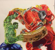 And at the same time, he often becomes one of the main problems of the avengers. Chris On Twitter Drawing Of Hulk Vs Hulkbuster Done With Prismacolor Color Pencils