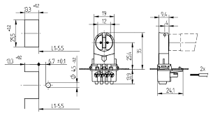 G13 fassung für t8 leuchtstoffröhren mit starterfassung durchsteckbar. Adapter Fur Fassung G 5 G13 Im Bjb Stecker