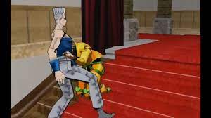 Dio carrying Polnareff downstairs - YouTube