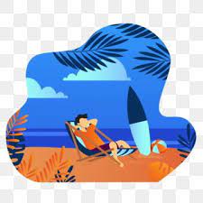 Man At The Beach Summer Illustration Summer Illustration Vector Png And Vector With Transparent Background For Free Download Summer Illustration Beach Illustration Beach Cartoon