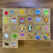 4 cm x 4 cm x 4 cm 16 pieces box: Alphabet Blocks The Growing Brain Ph