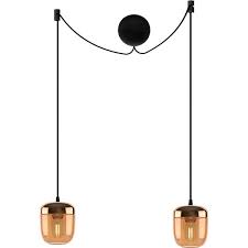 This beautiful chandelier features 3 cascading textured clear glass globes. Umage Acorn Hanging Lamp One Bulb Amber Brass Batzo Price Comparisons