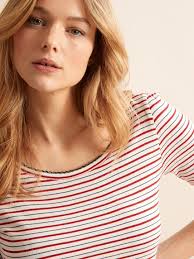 Les produits sont livrés par chronopost et colissimo. T Shirt Raye Femme Blanc Raye Rouge Bleu Femme Vetement Et Deco Cyrillus