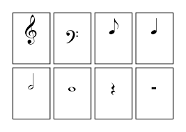 Warthogs Music Symbol Flash Cards Denley Music Music Symbols Music Flashcards Printable Flash Cards
