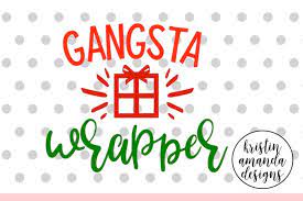 Haha this is done in illustrator, i'm trying to learn to use it. Gangsta Wrapper Christmas Svg Dxf Eps Png Cut File Cricut Silhouette By Kristin Amanda Designs Svg Cut Files Thehungryjpeg Com