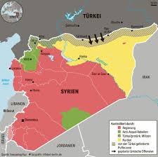 Die von kurden geprägte region afrin liegt direkt an. Syrien Krieg Karte