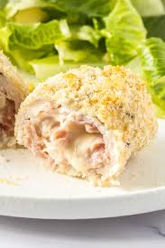 Chicken stuffed with ham and cheese, coated with crunchy golden breadcrumbs. Chicken Cordon Bleu Recipe Cook Hook