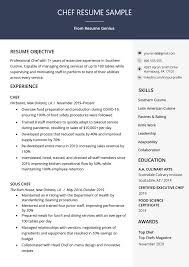 How to create sample resumes. Chef Resume Example Writing Guide Resume Genius