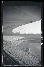 Photograph Taken In January 1967 Showing A View Of The Gateway Arch From The Stands At Busch Stadium The Stadium Had St Louis Missouri St Louis Baseball Park
